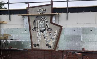 Eerste deel kunstwerk Apeldoorn Kelvinstraat teruggeplaatst